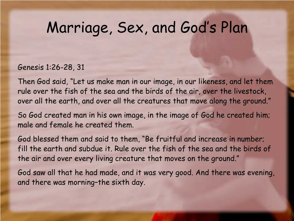 marriage sex and god s plan