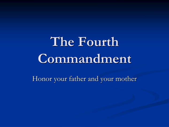 the fourth commandment