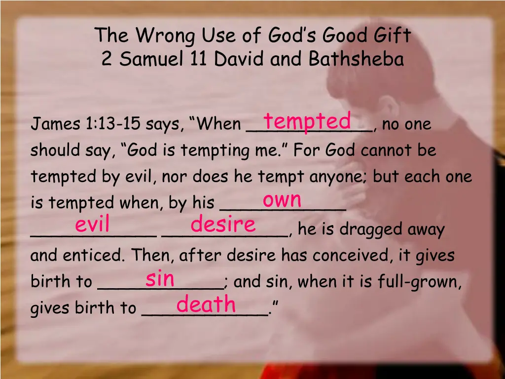 the wrong use of god s good gift 2 samuel 2