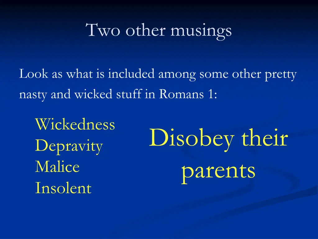 two other musings