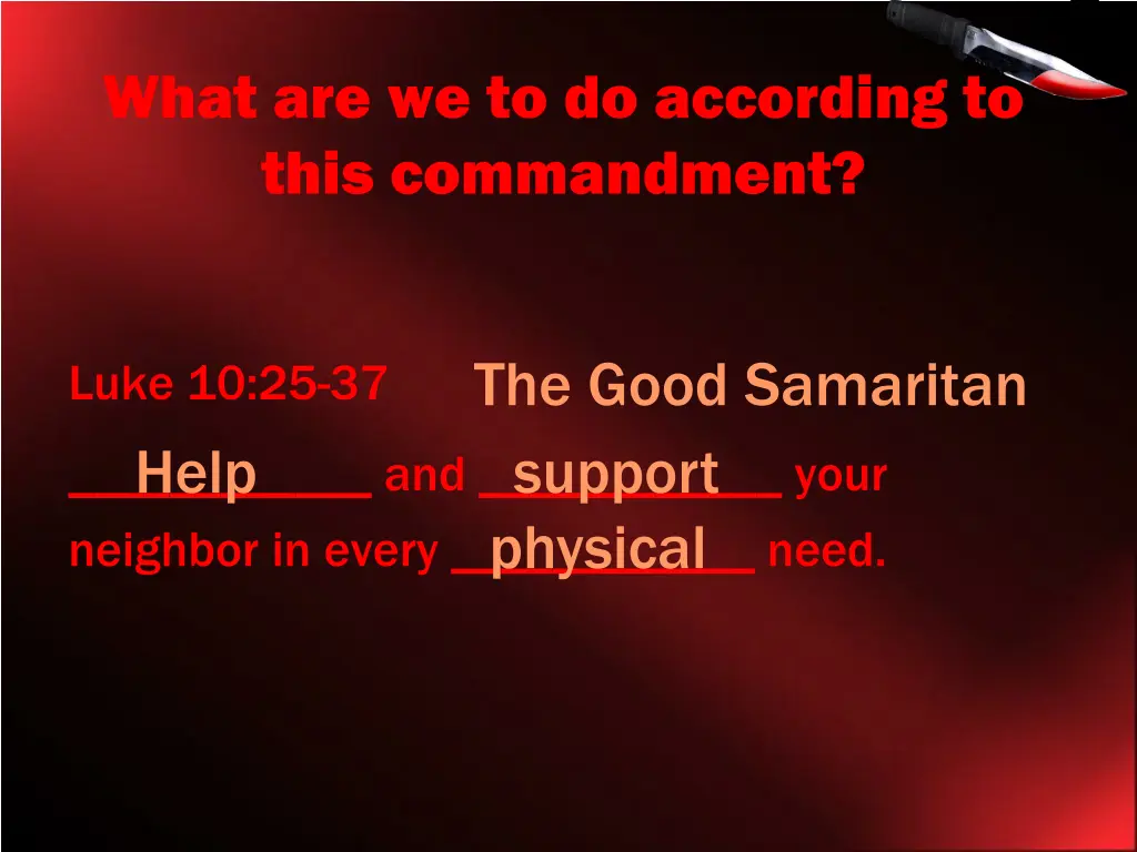 what are we to do according to this commandment
