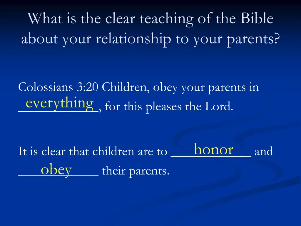 what is the clear teaching of the bible about 2