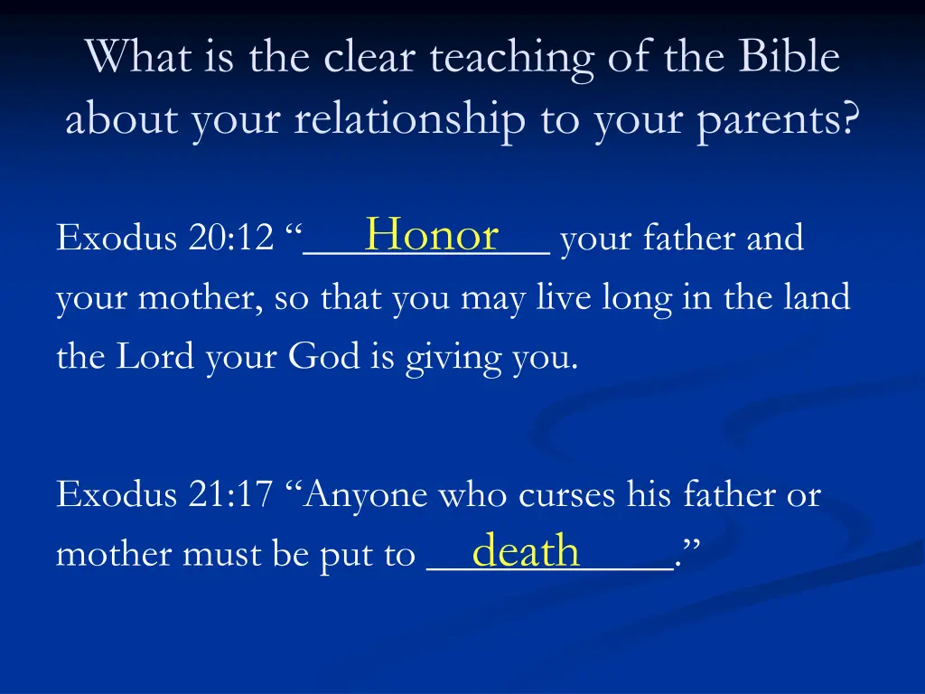 what is the clear teaching of the bible about