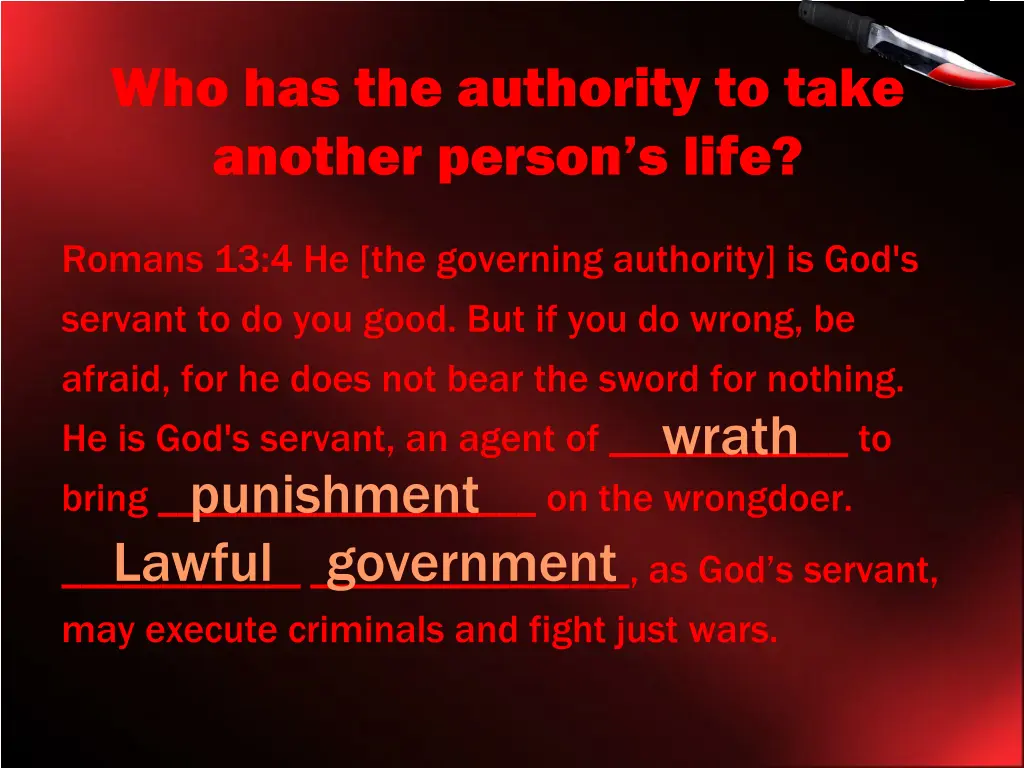 who has the authority to take another person