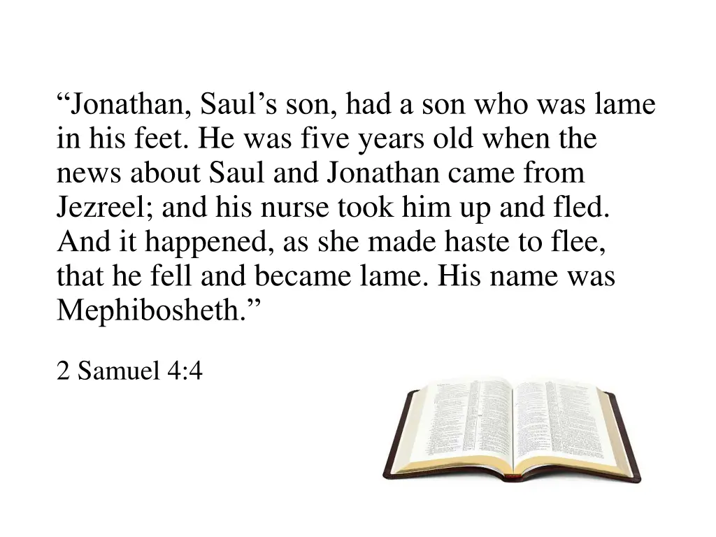 jonathan saul s son had a son who was lame