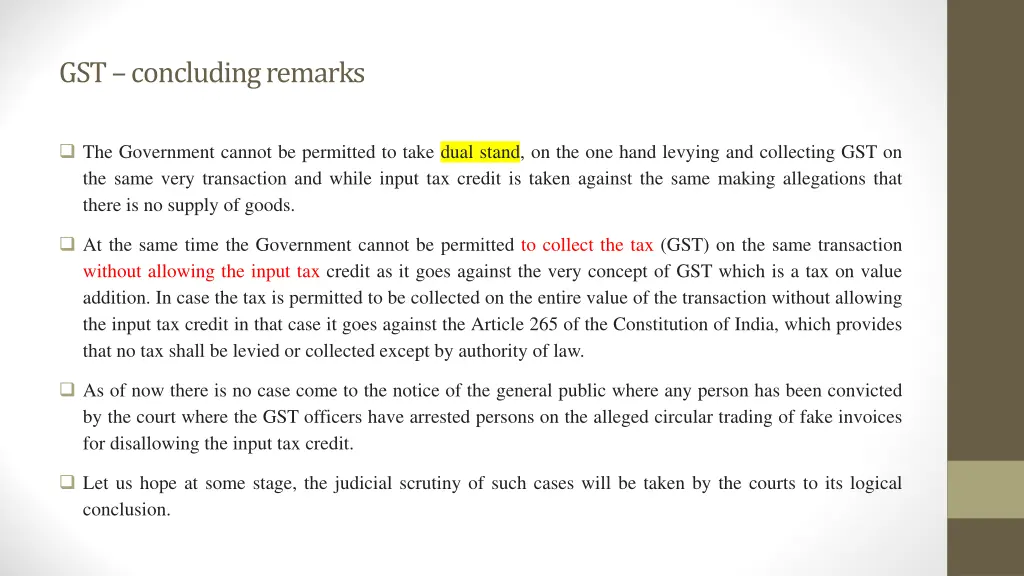 gst concluding remarks