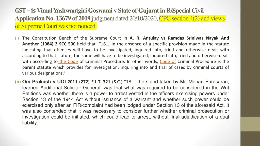 gst is vimal yashwantgiri goswami v state