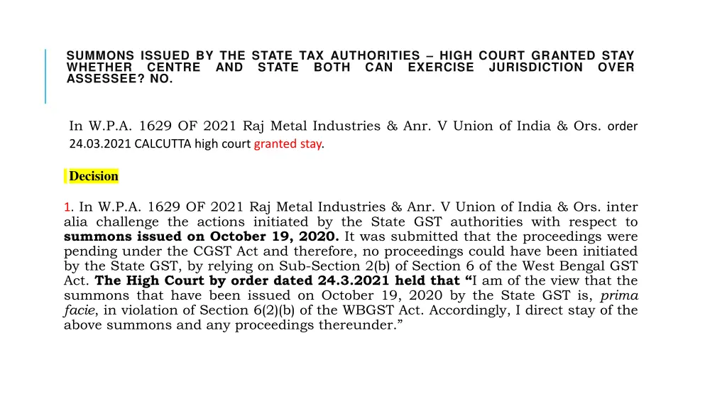 summons issued by the state tax authorities high
