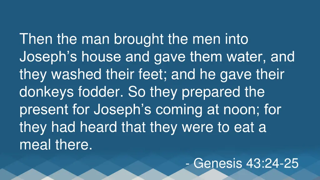 then the man brought the men into joseph s house