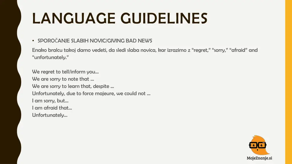 language guidelines 10