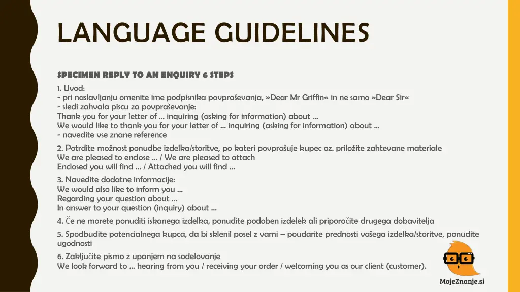 language guidelines 3