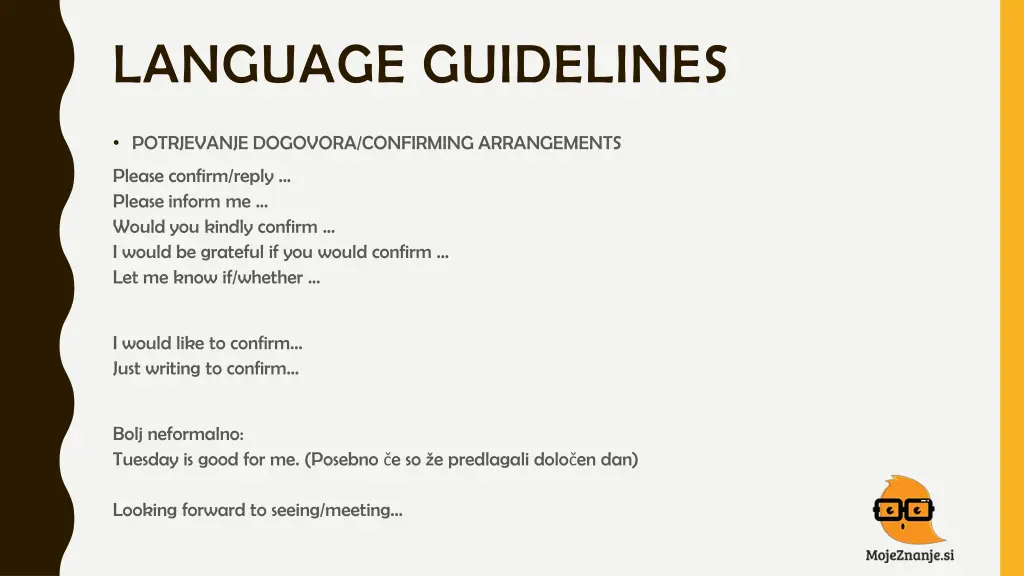language guidelines 5