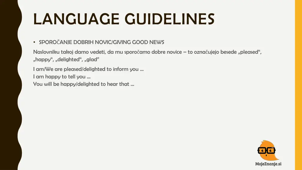 language guidelines 9