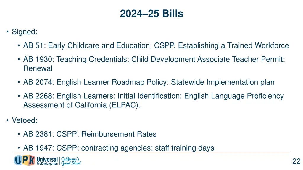2024 25 bills