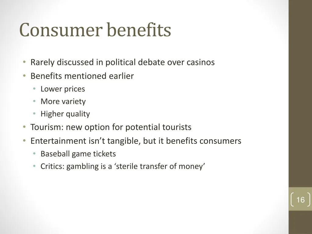 consumer benefits