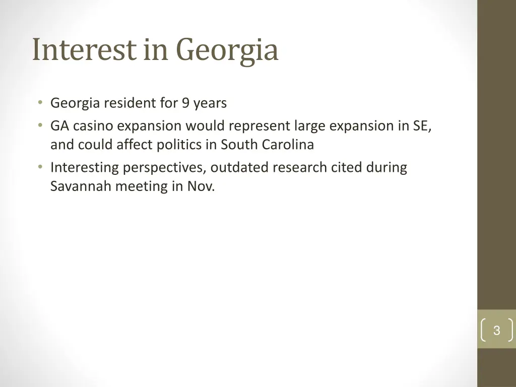 interest in georgia
