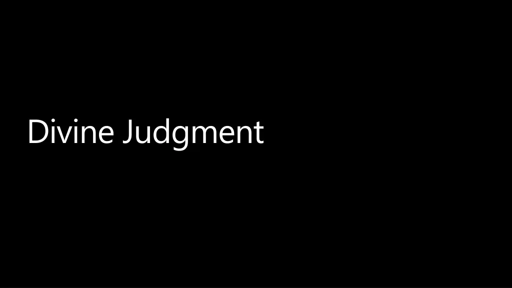 divine judgment