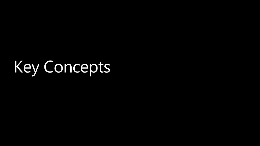 key concepts