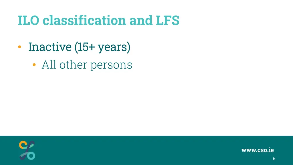 ilo classification and lfs