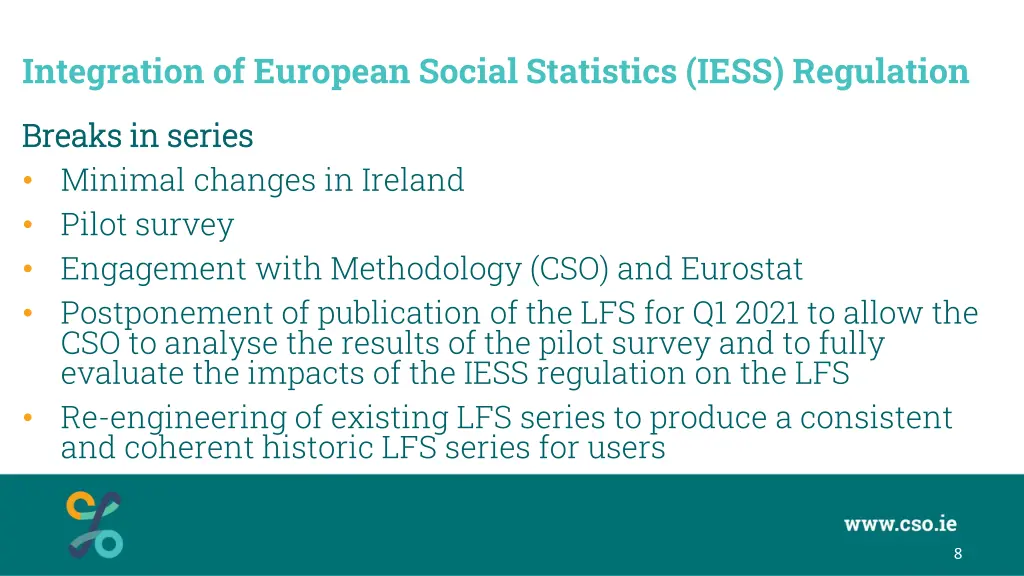 integration of european social statistics iess 1
