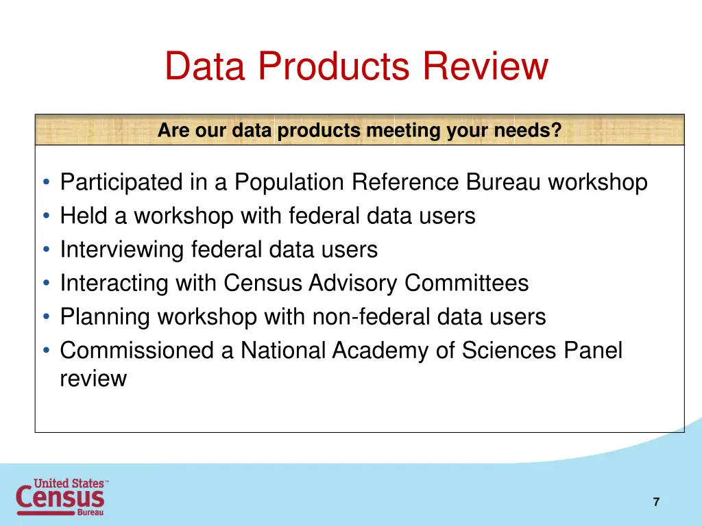 data products review