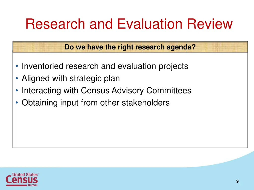 research and evaluation review