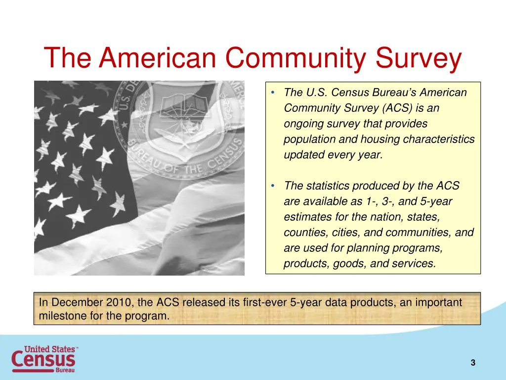 the american community survey