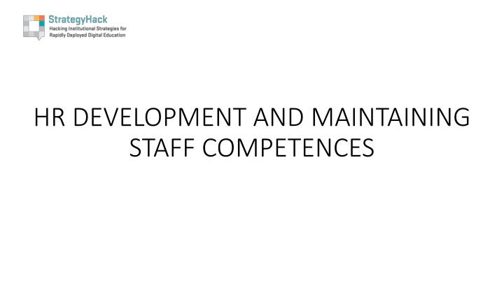 hr development and maintaining staff competences