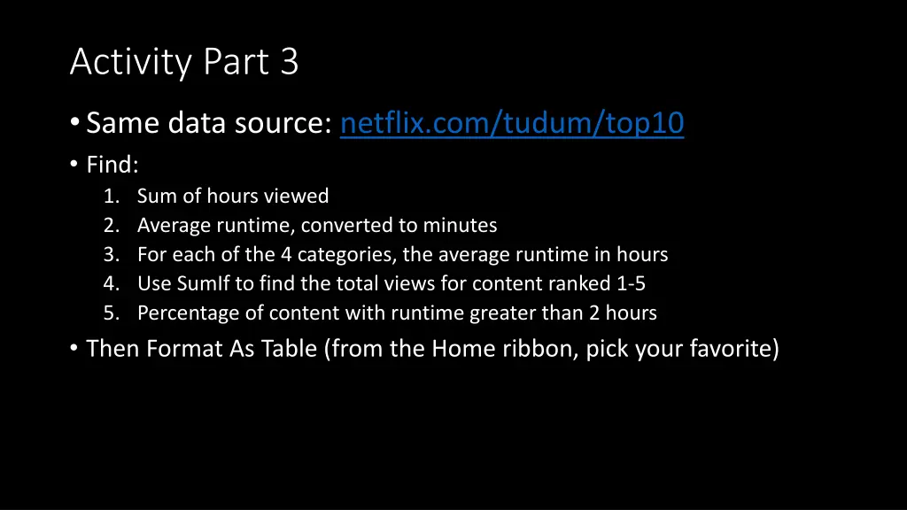 activity part 3