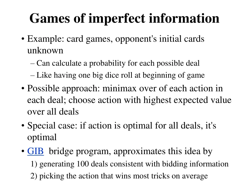 games of imperfect information
