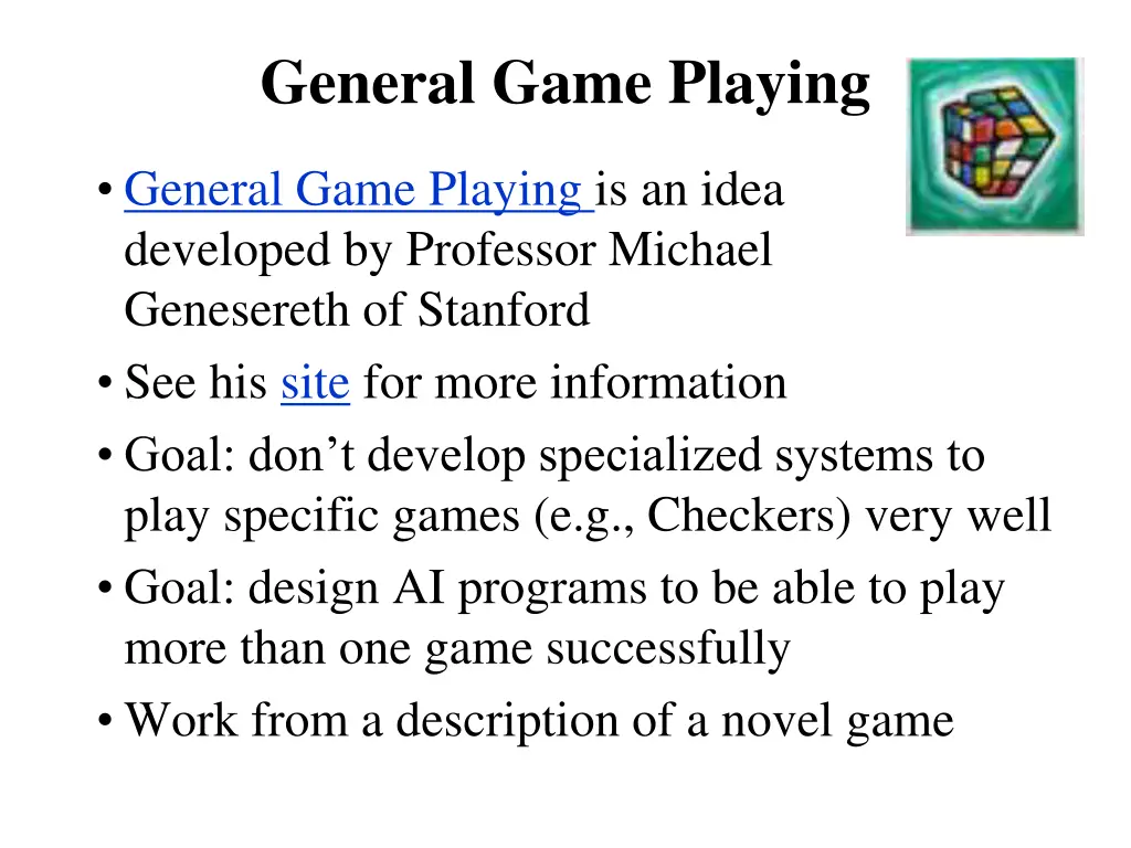 general game playing