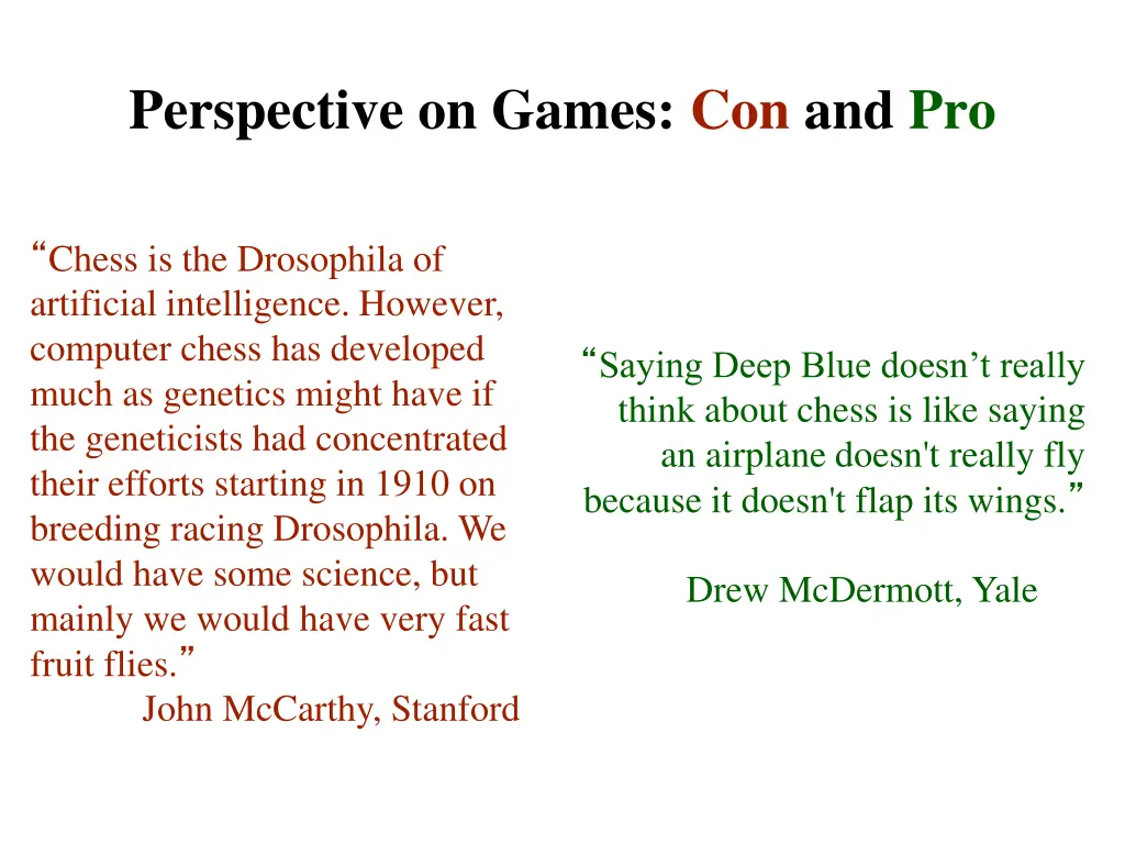 perspective on games con and pro