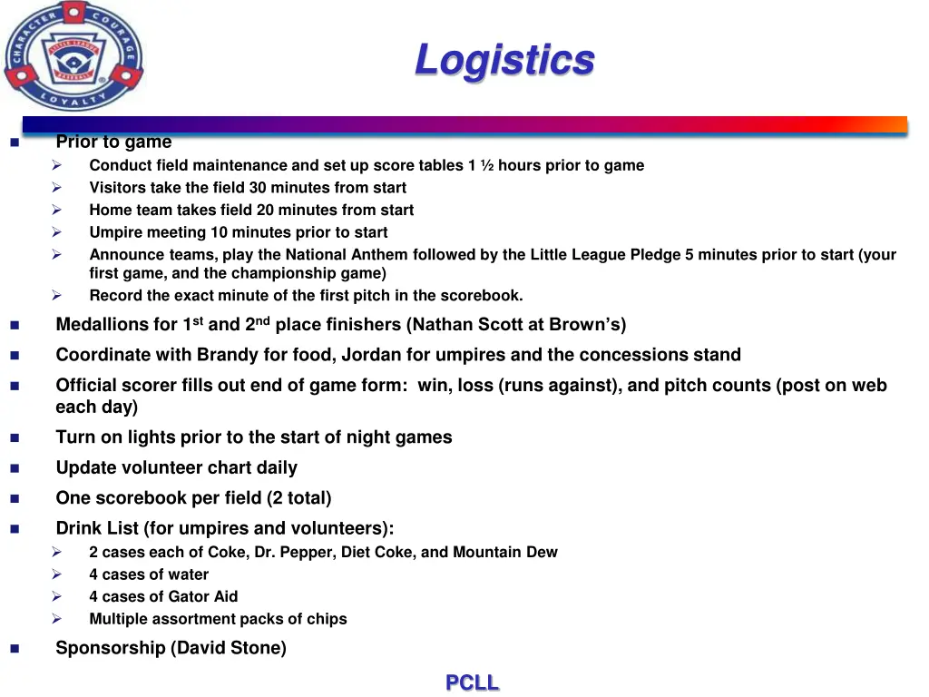 logistics