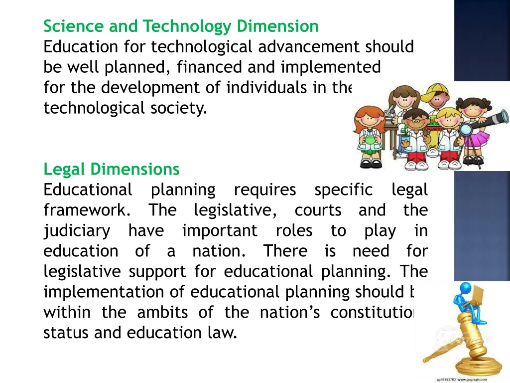 science and technology dimension education
