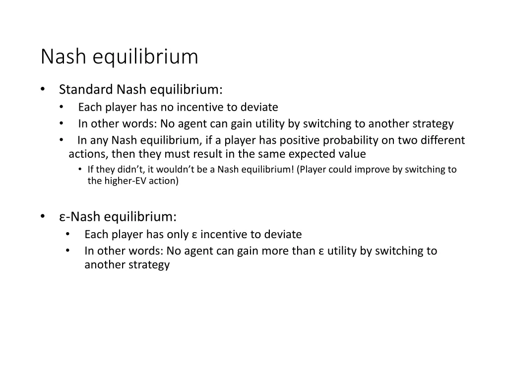 nash equilibrium