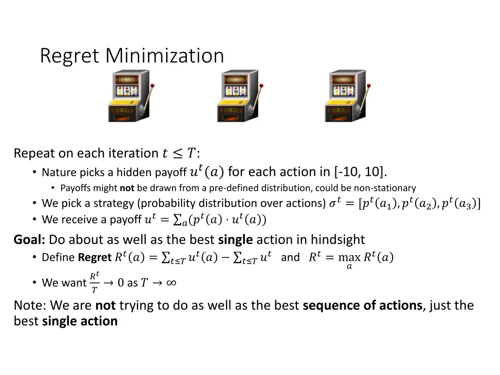 regret minimization