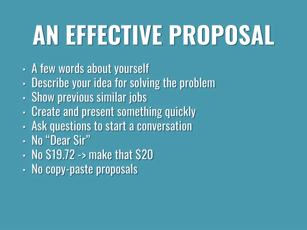 an effective proposal