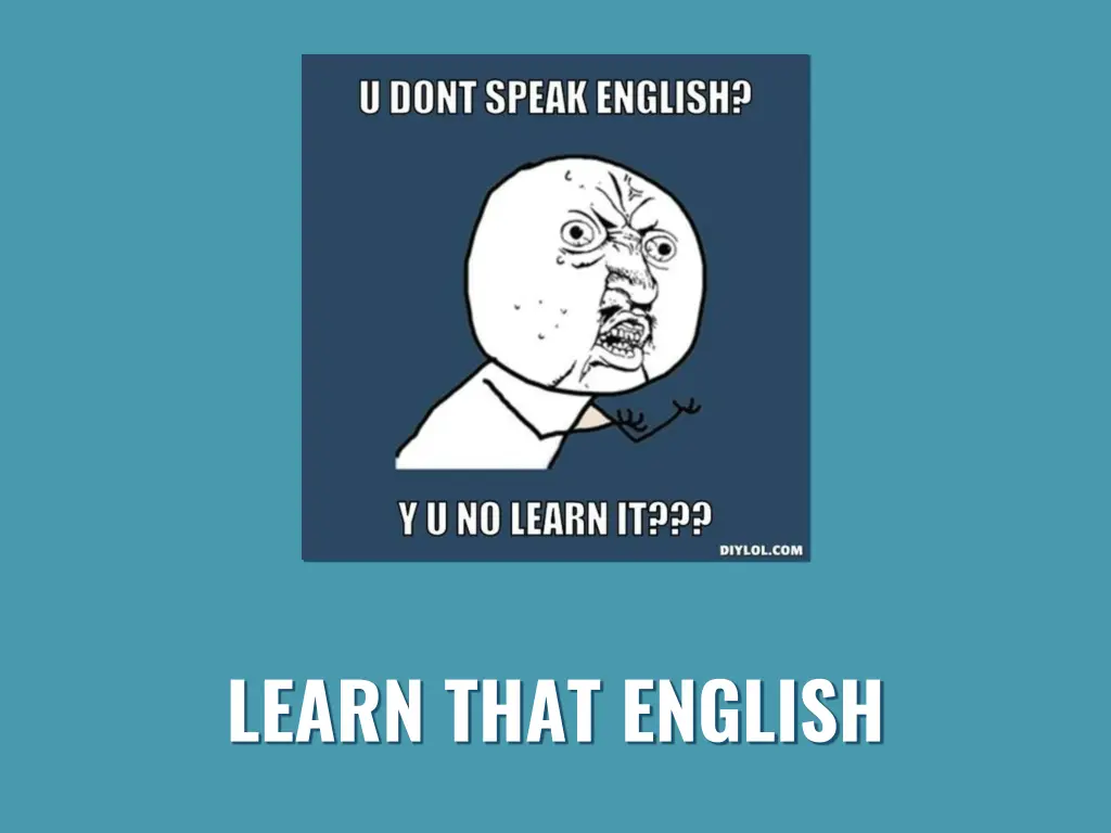 learn that english
