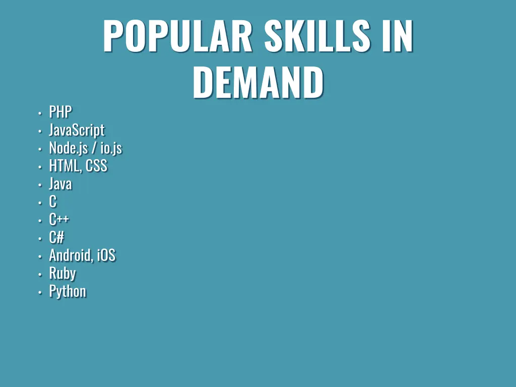 popular skills in demand