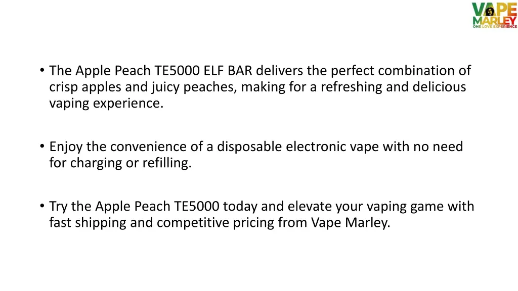 the apple peach te5000 elf bar delivers