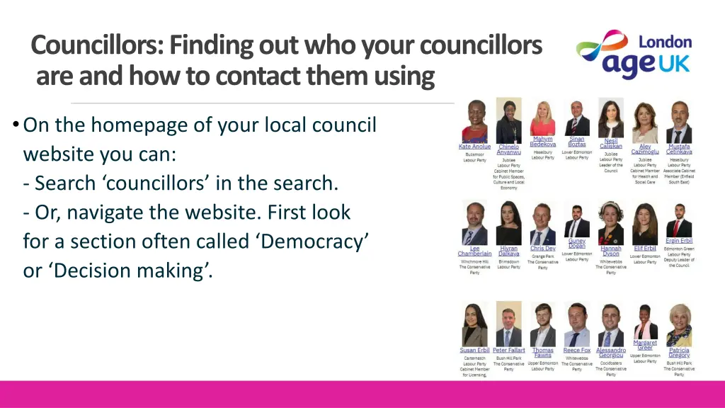 councillors finding out who your councillors