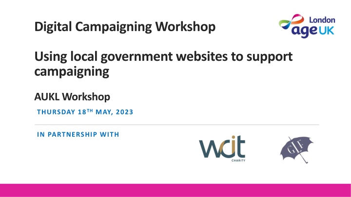 digital campaigning workshop