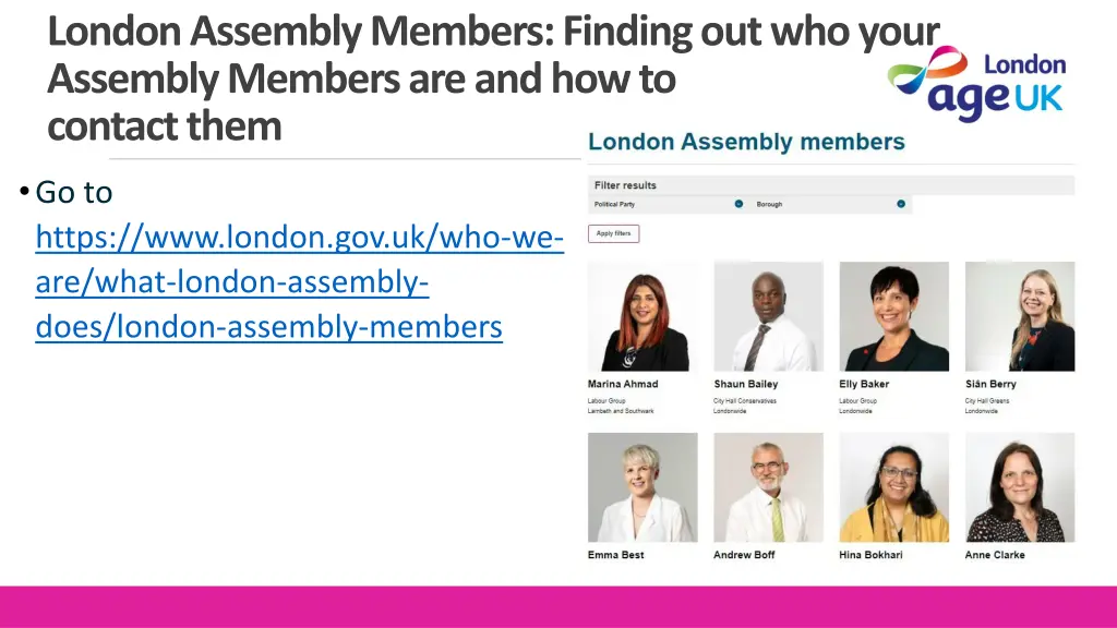 london assembly members finding out who your