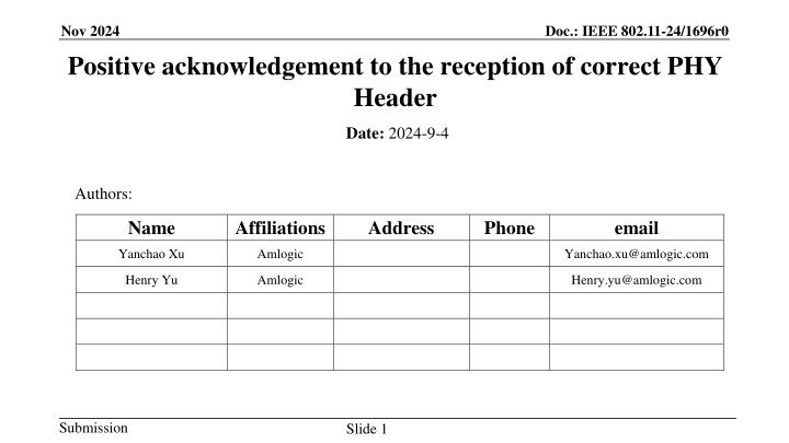 nov 2024 positive acknowledgement
