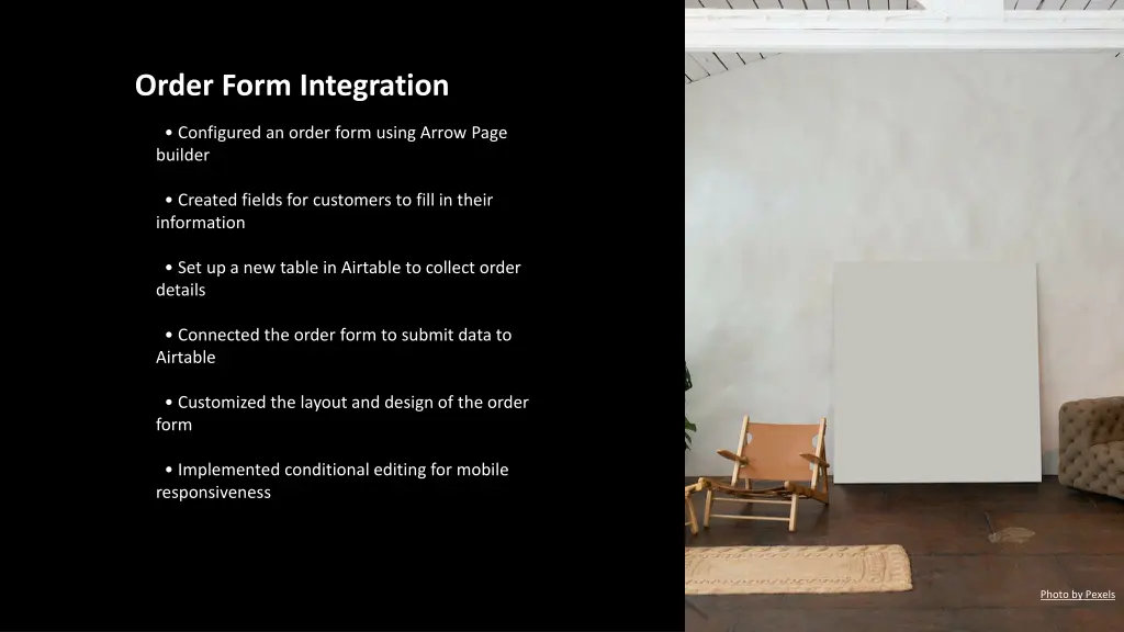 order form integration