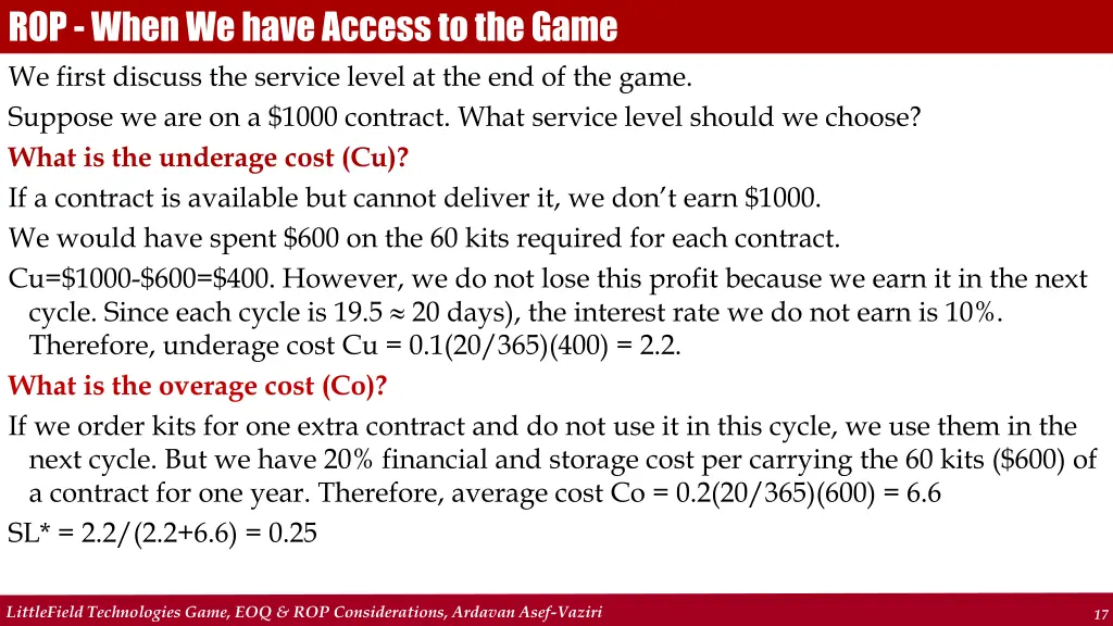 rop when we have access to the game we first