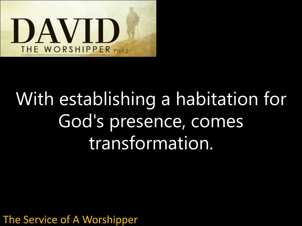 with establishing a habitation for god s presence