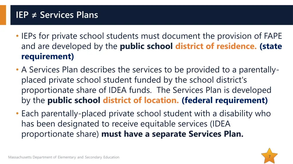 iep services plans