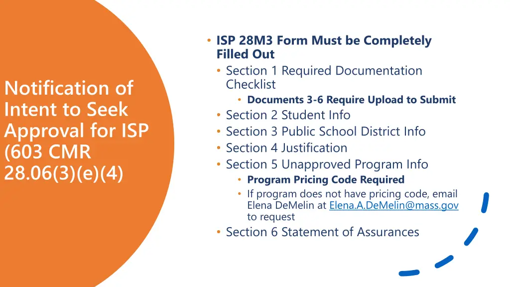 isp 28m3 form must be completely filled