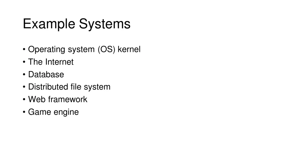 example systems